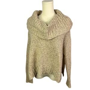 SZ XS Eileen Fisher Cashmere Silk Maple Oat Drapey Sweater Top